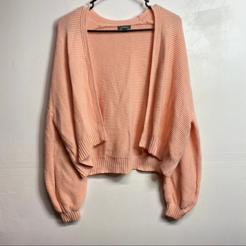 Wild Fable pink knit balloon sleeve cardigan Med